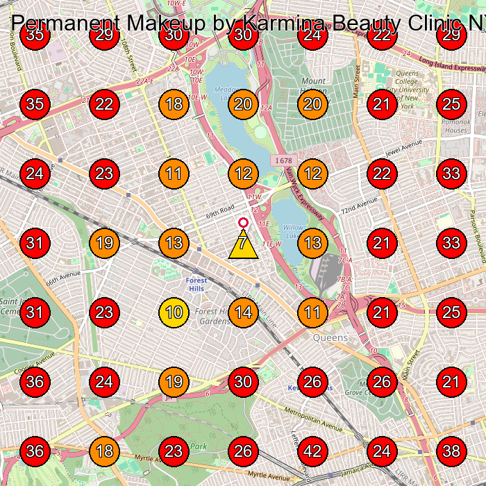 Permanent Makeup by Karmina Beauty Clinic NYC GeoGrid visibility map for Beauty Salon in Forest Hills